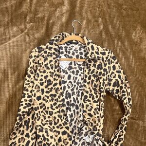Zara Leopard Print Women's shirt with ties